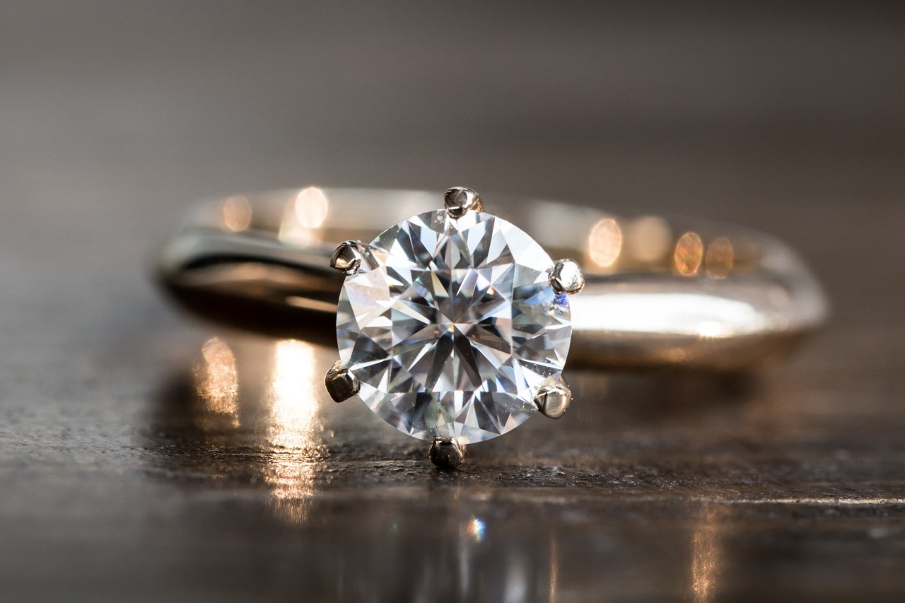 Round Center Stone Engagement Ring