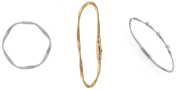 Three gold bracelets from the Marrakech collection by Marco Bicego