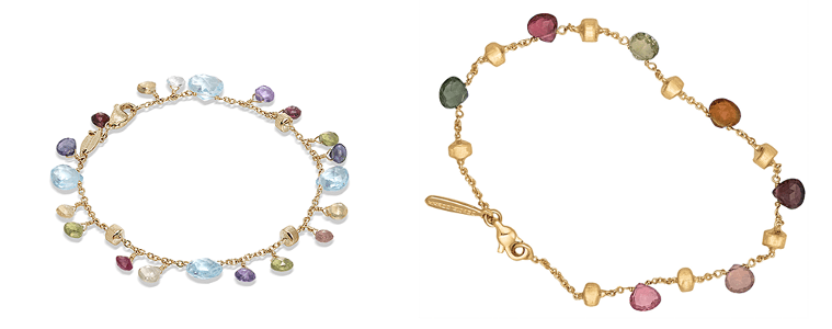A pair of attractive gemstone bracelets featured in the Paradise collection by Adlers Jewelers