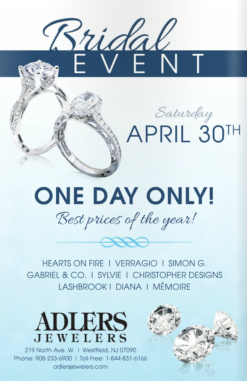 One Day Only Bridal Event - Saturday April 30th 2016.