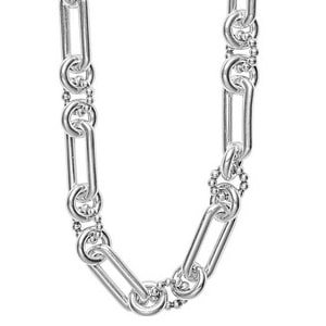 A LAGOS Signature Caviar chain necklace for men.