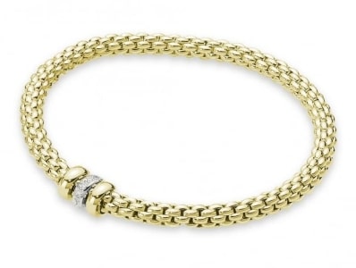 a yellow gold men’s bracelet from FOPE.