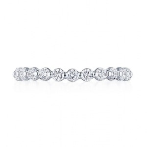A diamond eternity wedding band from TACORI’s Sculpted Crescent collection.