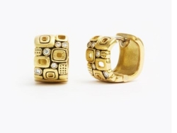 ALEX SEPKUS LITTLE WINDOW DIAMOND  EARRINGS