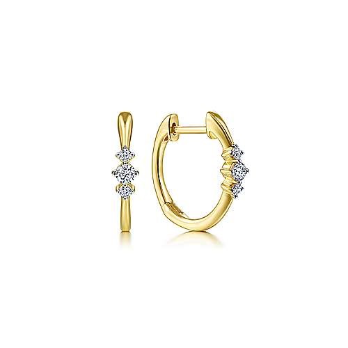 Gabriel & Co. EG13988Y4JJJ 14K Yellow Gold 15mm Bujukan Huggie Earring –  Mervis Diamond Importers