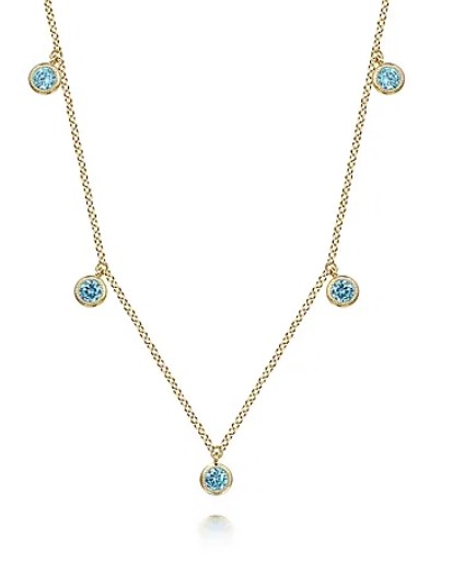 Buy London Blue Topaz Necklace Blue Topaz Necklace 14k Rose Gold Pendant  December Birthstone Necklace Dainty Unique Real Diamond Halo Necklace  Online in India - Etsy