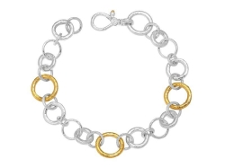 GURHAN SILVER HOOPLA LINNK  BRACELET