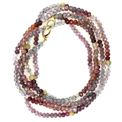 OVAL PASTEL SAPPHIRE BEAD NECKLACE