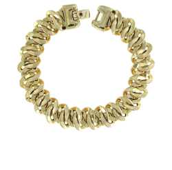 ROBERTO COIN CLASSIC GOLD FANCY LINK BRACELET
