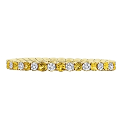 SPARK Diamond and Yellow Sapphire Stacking Eternity Band