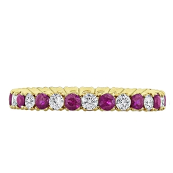 SPARK DIAMOND AND RUBY ETERNITY STACKING BAND