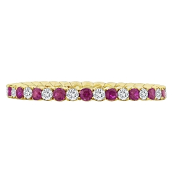 SPARK RUBY AND DIAMOND STACKING BAND