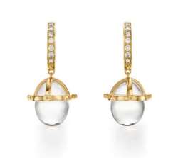 GRANULATED CRYSTAL EARRINGS