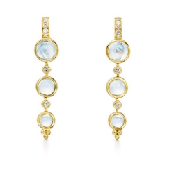 TRIPLE LUNAR DROP EARRINGS