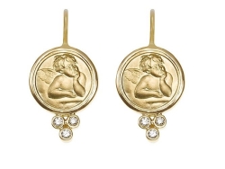 TEMPLE ST CLAIR TEMPLE ST. CLAIR 18K YELLOW GOLD DIAMOND ANGEL EARRINGS TEMPLE ST CLAIR TEMPLE ST. CLAIR 18K YELLOW GOLD DIAMOND ANGEL EARRINGS