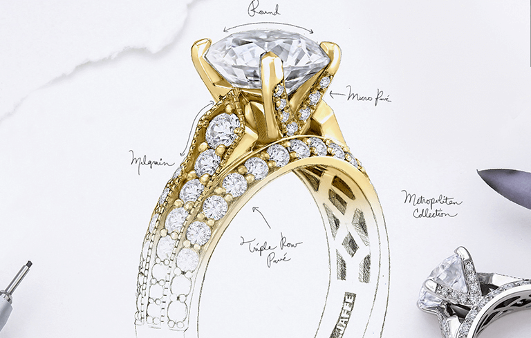 A.JAFFE Process of creating the jewelry