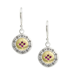 ADEL CHEFRIDI FOUR STAR HARMONY RUBY EARRINGS