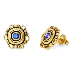 ALEX SEPKUS SAPPHIRE AND DIAMOND EARRINGS