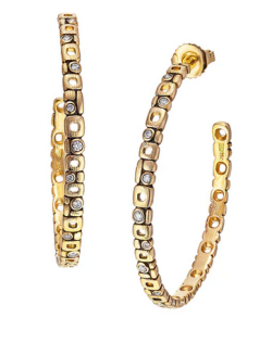 ALEX SEPKUS MICRO WINDOW LARGE HOOP EARRINGS