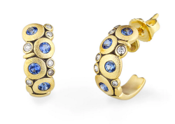 ALEX SEPKUS DIAMOND AND SAPPHIRE  EARRINGS