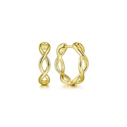 GABRIEL AND CO FASHION TWISTED HUGGIE EARRINGS