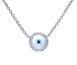 GABRIEL AND CO FASHION EVIL EYE DIAMOND PENDANT