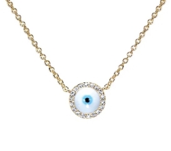 GABRIEL AND CO FASHION EVIL EYE DIAMOND PENDANT