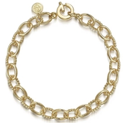 GABRIEL AND CO FASHION BUJUKAN OVAL LINK BRACELET