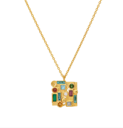 GURHAN GOLD EMBRACE MIX GEM PENDANT