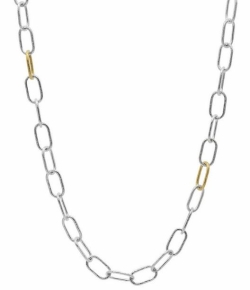 GURHAN SILVER HOOPLA OPEN LINK LONG NECKLACE