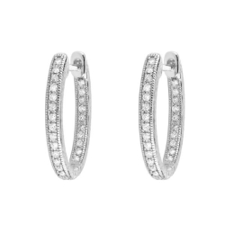 JUDE FRANCES PROVENCE DIAMOND HOOP EARRING