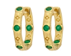 JUDE FRANCES PROVENCE JANE EARRINGS WITH EMERALDS