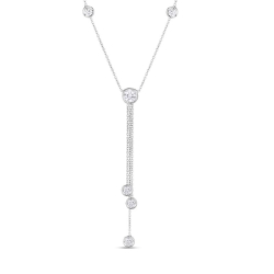 ROBERTO COIN DIAMOND BY INCH TRIPLE DROP NECKLACE