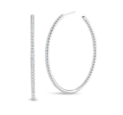 ROBERTO COIN PERFECT DIAMOND HOOP EARRINGS-45 MM