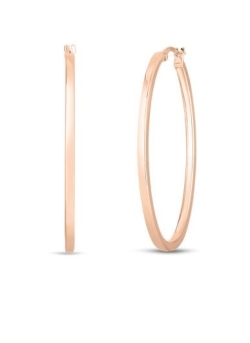 ROBERTO COIN LARGE PERFECT HOOP EARRINGS