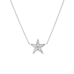 ROBERTO COIN TINY TREASURE 5 POINTED DIAMOND STAR PENDANT