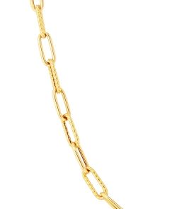 ROBERTO COIN SHINY/FLUTED PAPERCLIP CHAIN-17 INCH