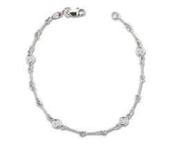 ROBERTO COIN DIAMOND BY INCH DOGBONE BRACELET