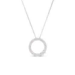 ROBERTO COIN LOVE IN VERONA DIAMOND CIRCLE PENDANT