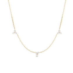 ROBERTO COIN LOVE BY INCH 3 STATION DIAMOND NECKLACE