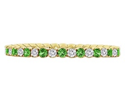 SPARK TSAVORITE AND DIAMOND STACKING BAND