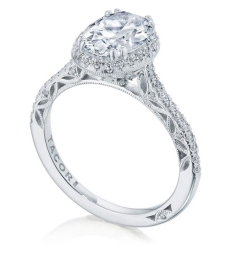 TACORI PETITE CRESCENT Engagement Ring HT 2545 2.5 RD 8 PL