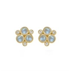 TEMPLE ST CLAIR ROYAL BLUE MOONSTONE CLASSIC TRIO EARRINGS