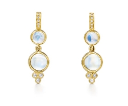 TEMPLE ST CLAIR LUNAR  BLUE MOONSTONE AND DIAMOND EARRINGS