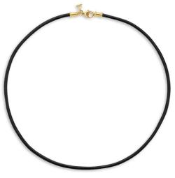 TEMPLE ST CLAIR BLACK LEATHER CORD WITH CLASP
